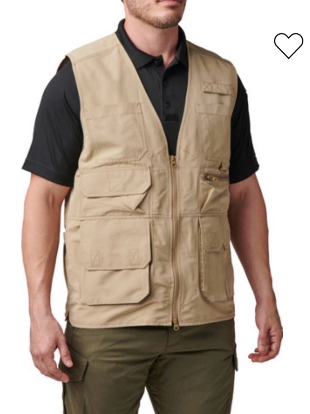 5.11 Tactical Series Men’s XXL Khaki Multi Pocket Utility Vest Fishing